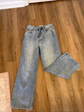 Denim Forum Light Blue Wide-Leg High-Rise Jeans